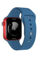 Apple Watch Compatible Silicone Sport Band Denim Blue