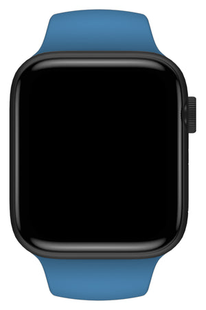 Apple Watch Uyumlu Silikon Spor Kordon Denim Mavi  bikordon
