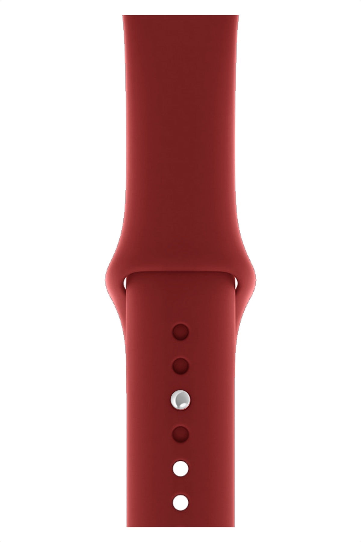 Apple Watch Uyumlu Silikon Spor Kordon Falu Kırmızı