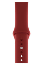 Apple Watch Uyumlu Silikon Spor Kordon Falu Kırmızı  bikordon