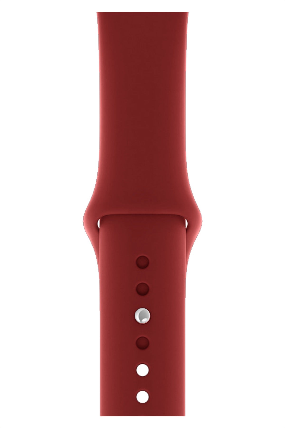 Apple Watch Uyumlu Silikon Spor Kordon Falu Kırmızı  bikordon