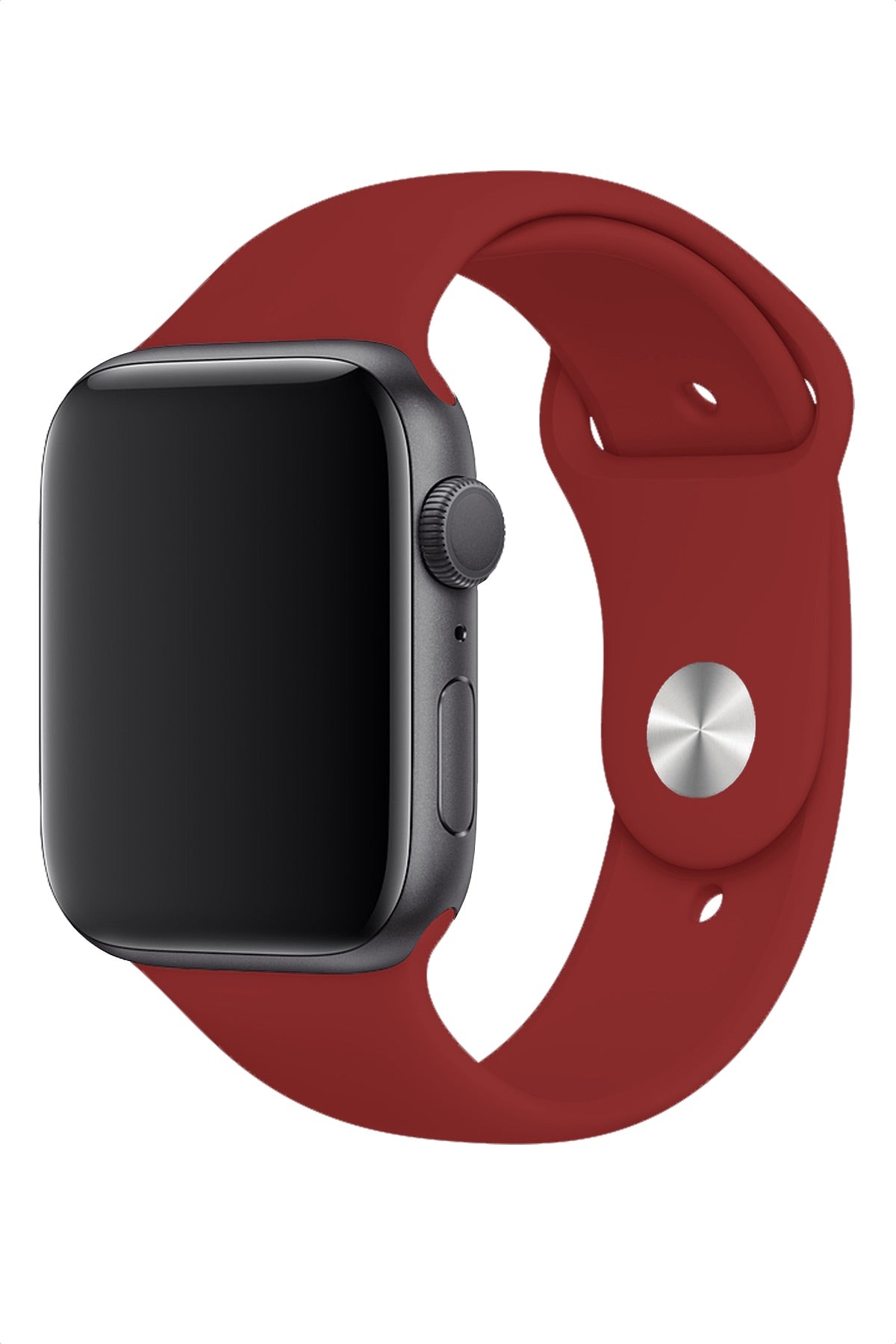 Apple Watch Uyumlu Silikon Spor Kordon Falu Kırmızı  bikordon