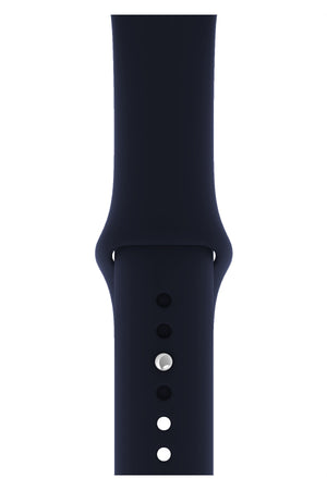 Apple Watch Uyumlu Silikon Spor Kordon Gece Mavi  bikordon