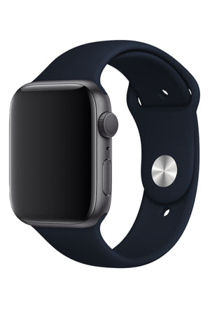 Apple Watch Uyumlu Silikon Spor Kordon Gece Mavi  bikordon