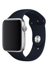 Apple Watch Uyumlu Silikon Spor Kordon Gece Mavi
