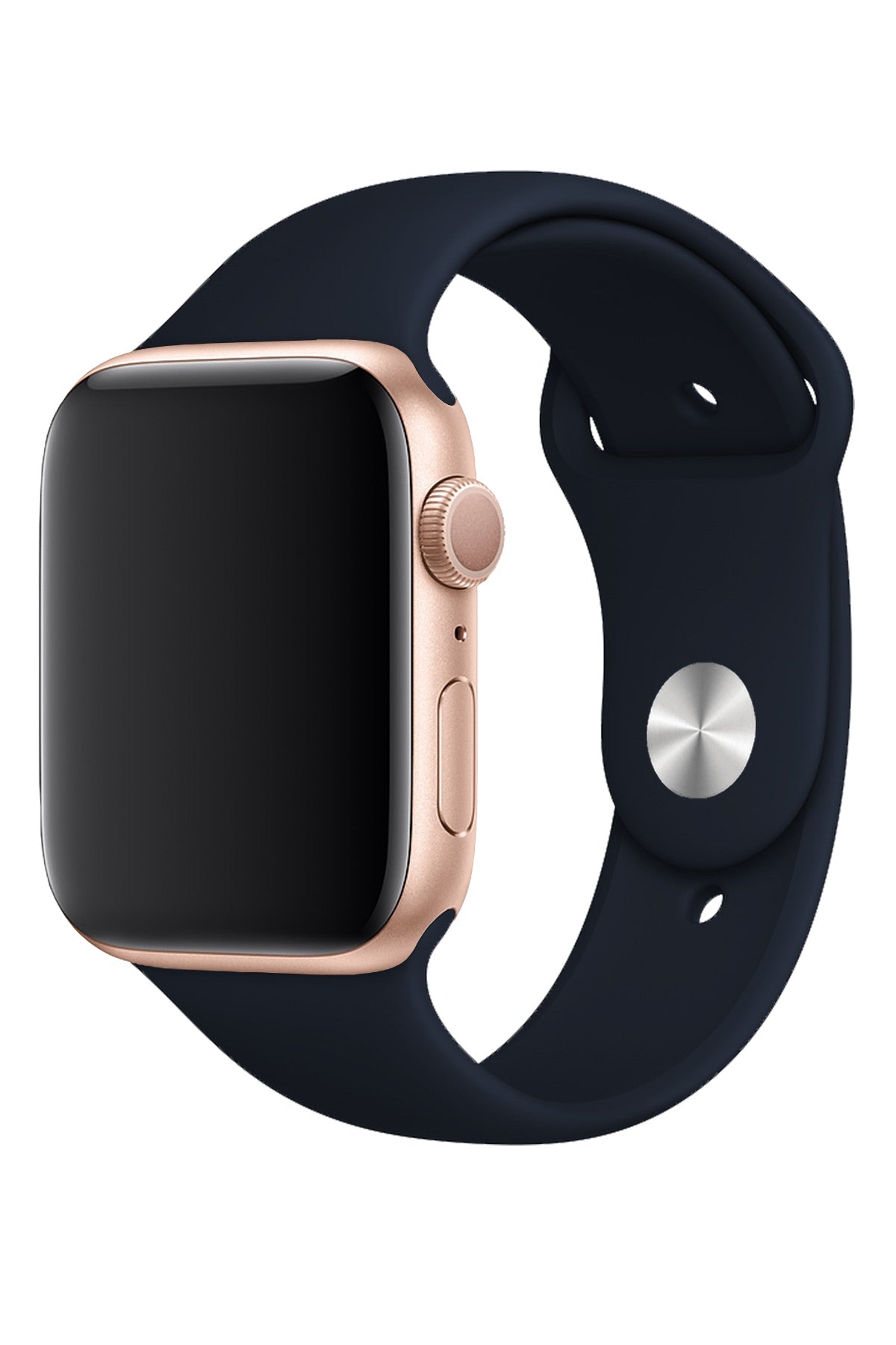 Rose gold apple watch with navy band 2025