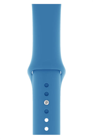Apple Watch Uyumlu Silikon Spor Kordon Gök Mavi  bikordon