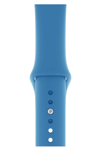 Apple Watch Uyumlu Silikon Spor Kordon Gök Mavi  bikordon