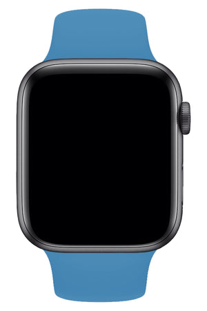 Apple Watch Uyumlu Silikon Spor Kordon Gök Mavi  bikordon