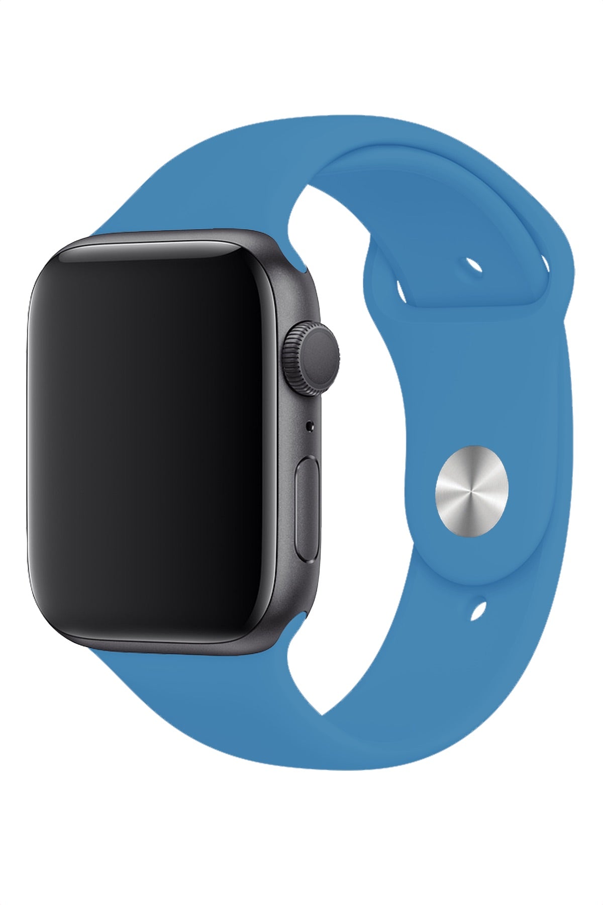 Apple Watch Uyumlu Silikon Spor Kordon Gök Mavi  bikordon