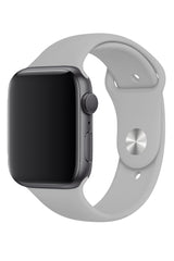 Apple Watch Uyumlu Silikon Spor Kordon Gri