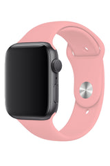 Apple Watch Uyumlu Silikon Spor Kordon Karanfil Pembe