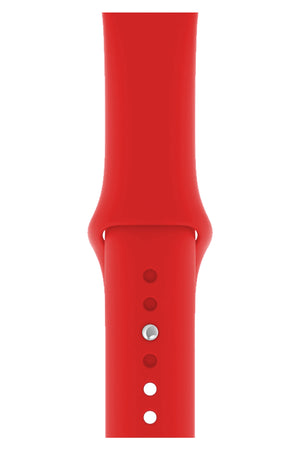 Apple Watch Uyumlu Silikon Spor Kordon Kırmızı  bikordon
