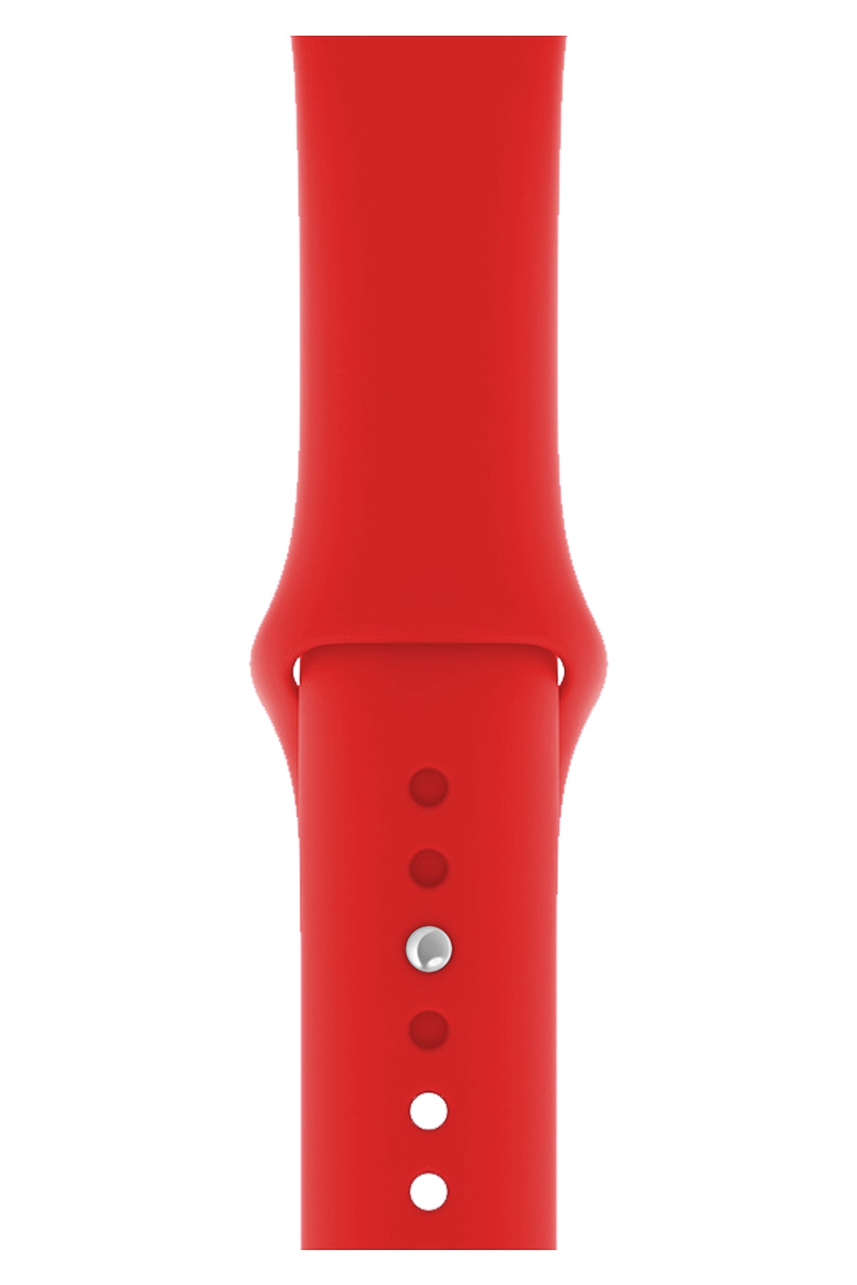 Apple Watch Uyumlu Silikon Spor Kordon Kırmızı  bikordon
