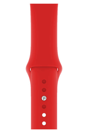 Apple Watch Compatible Silicone Sport Band Red 