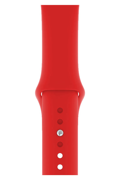 Apple Watch Uyumlu Silikon Spor Kordon Kırmızı  bikordon