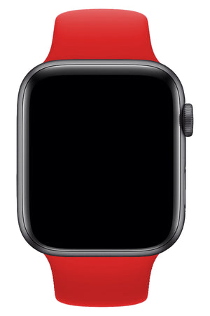 Apple Watch Uyumlu Silikon Spor Kordon Kırmızı  bikordon