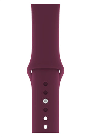 Apple Watch Uyumlu Silikon Spor Kordon Mürdüm  bikordon