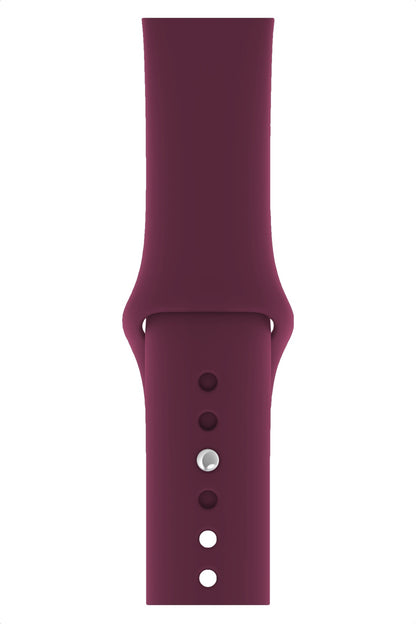 Apple Watch Uyumlu Silikon Spor Kordon Mürdüm  bikordon
