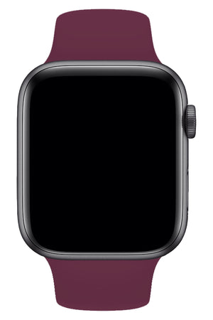 Apple Watch Uyumlu Silikon Spor Kordon Mürdüm  bikordon