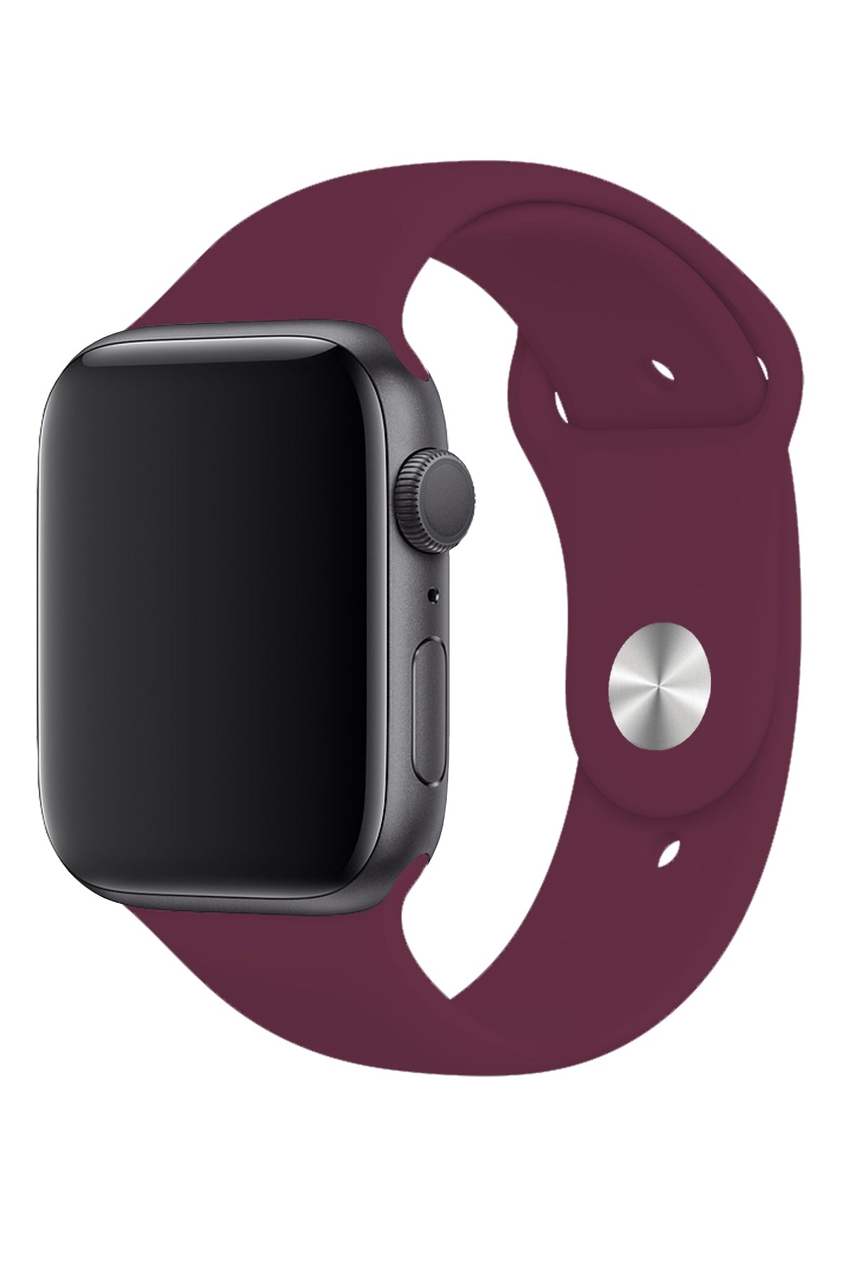 Apple Watch Uyumlu Silikon Spor Kordon Mürdüm  bikordon