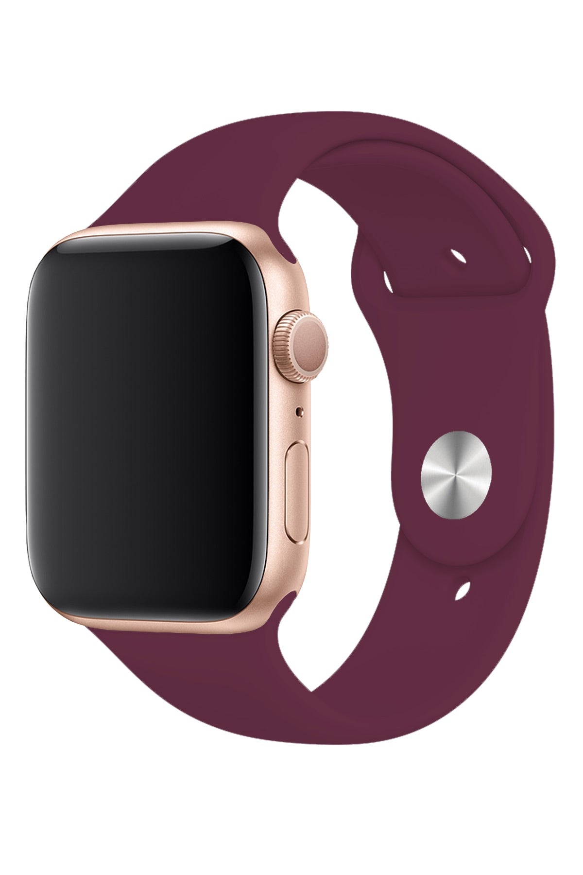 Apple Watch Uyumlu Silikon Spor Kordon Mürdüm  bikordon