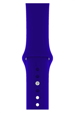 Apple Watch Uyumlu Silikon Spor Kordon Koyu Mavi  bikordon