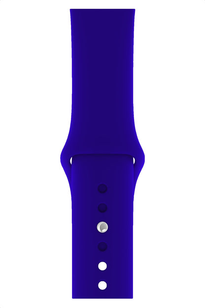 Apple Watch Uyumlu Silikon Spor Kordon Koyu Mavi  bikordon