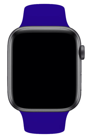 Apple Watch Uyumlu Silikon Spor Kordon Koyu Mavi