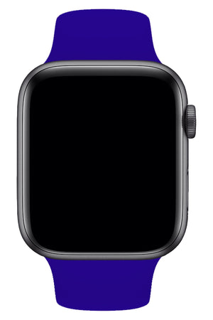 Apple Watch Uyumlu Silikon Spor Kordon Koyu Mavi  bikordon