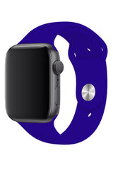 Apple Watch Uyumlu Silikon Spor Kordon Koyu Mavi