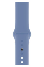 Apple Watch Uyumlu Silikon Spor Kordon Kristal Mavi  bikordon
