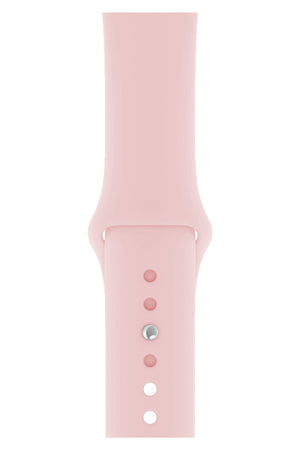 Apple Watch Uyumlu Silikon Spor Kordon Kum Pembe  bikordon