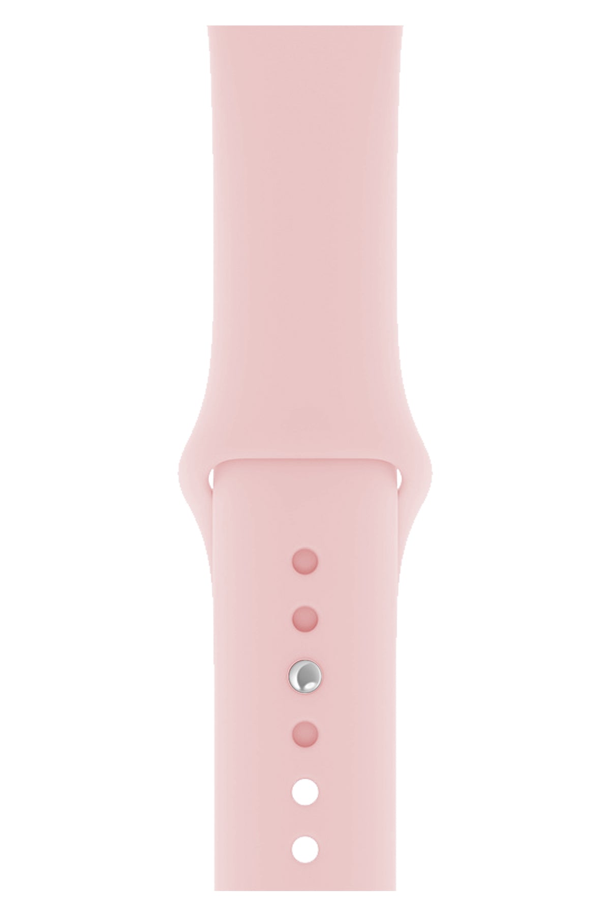 Apple Watch Uyumlu Silikon Spor Kordon Kum Pembe  bikordon