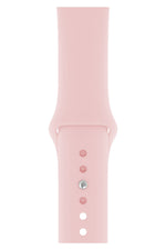 Apple Watch Uyumlu Silikon Spor Kordon Kum Pembe  bikordon