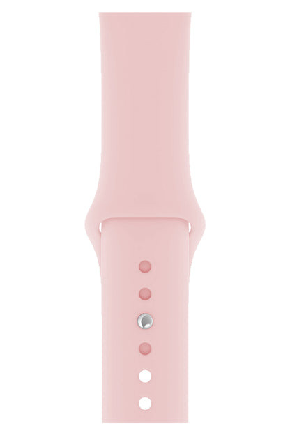 Apple Watch Uyumlu Silikon Spor Kordon Kum Pembe  bikordon