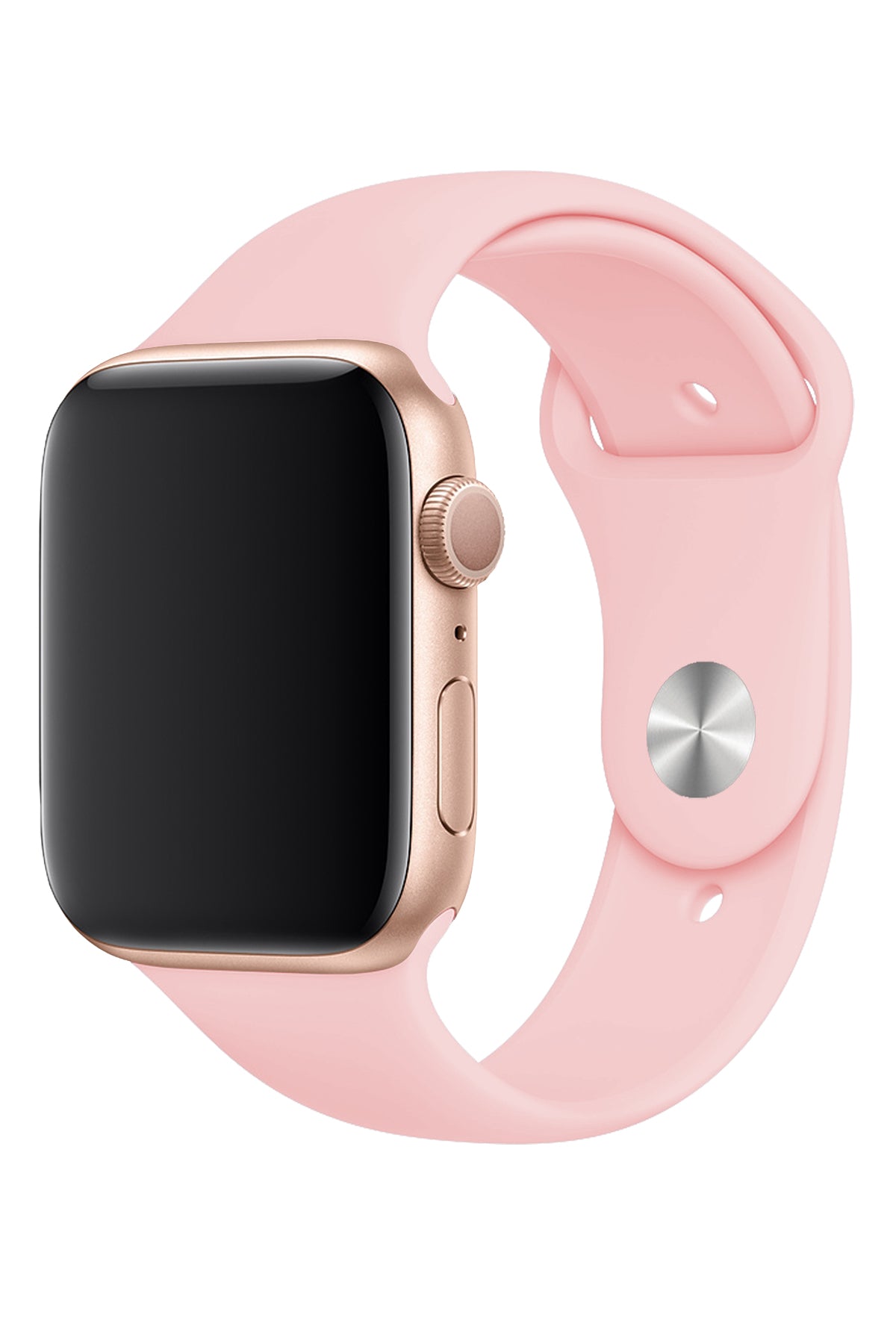 Apple Watch Uyumlu Silikon Spor Kordon Kum Pembe  bikordon