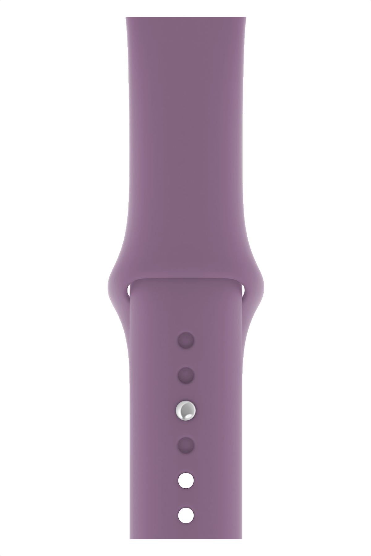 Apple Watch Uyumlu Silikon Spor Kordon Lavanta  bikordon