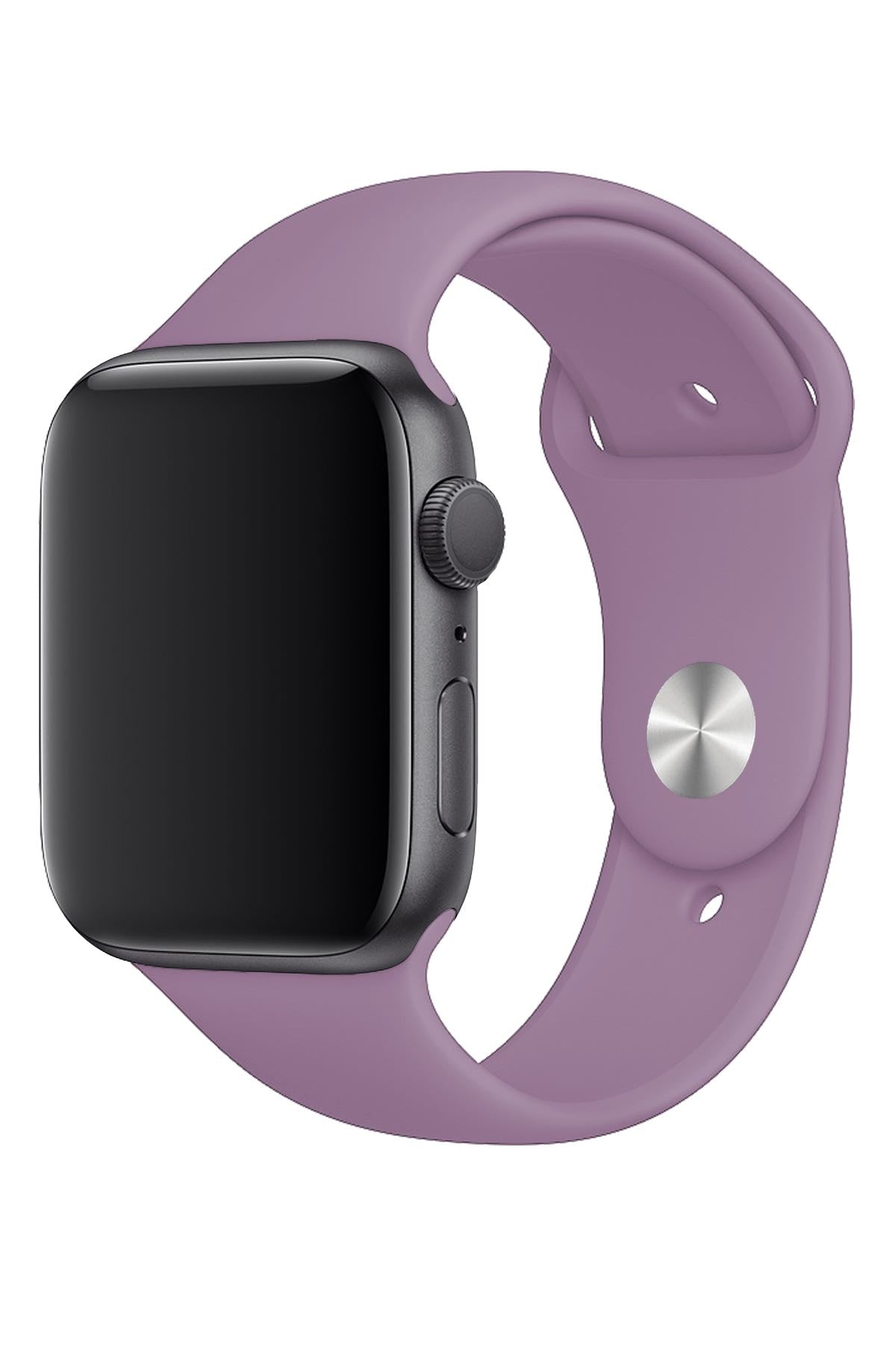 Apple Watch Uyumlu Silikon Spor Kordon Lavanta  bikordon