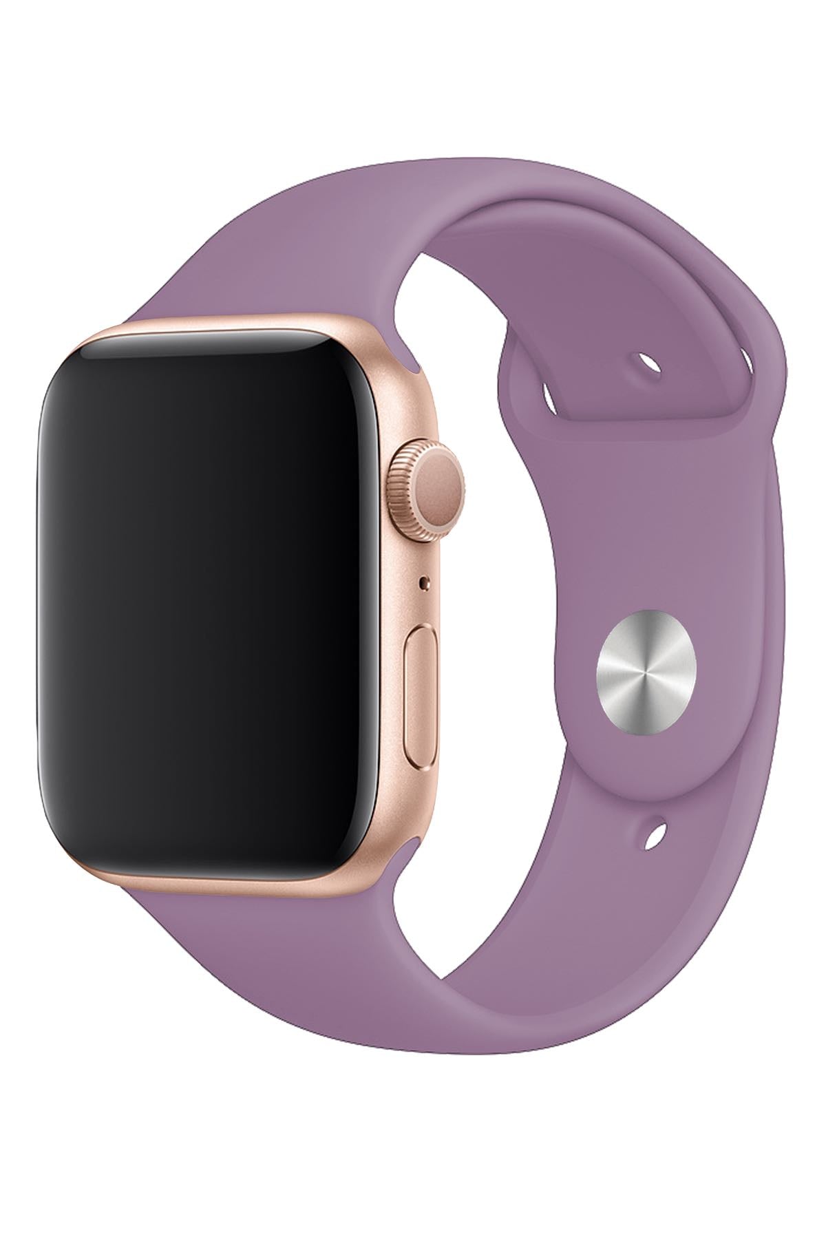 Apple Watch Uyumlu Silikon Spor Kordon Lavanta  bikordon
