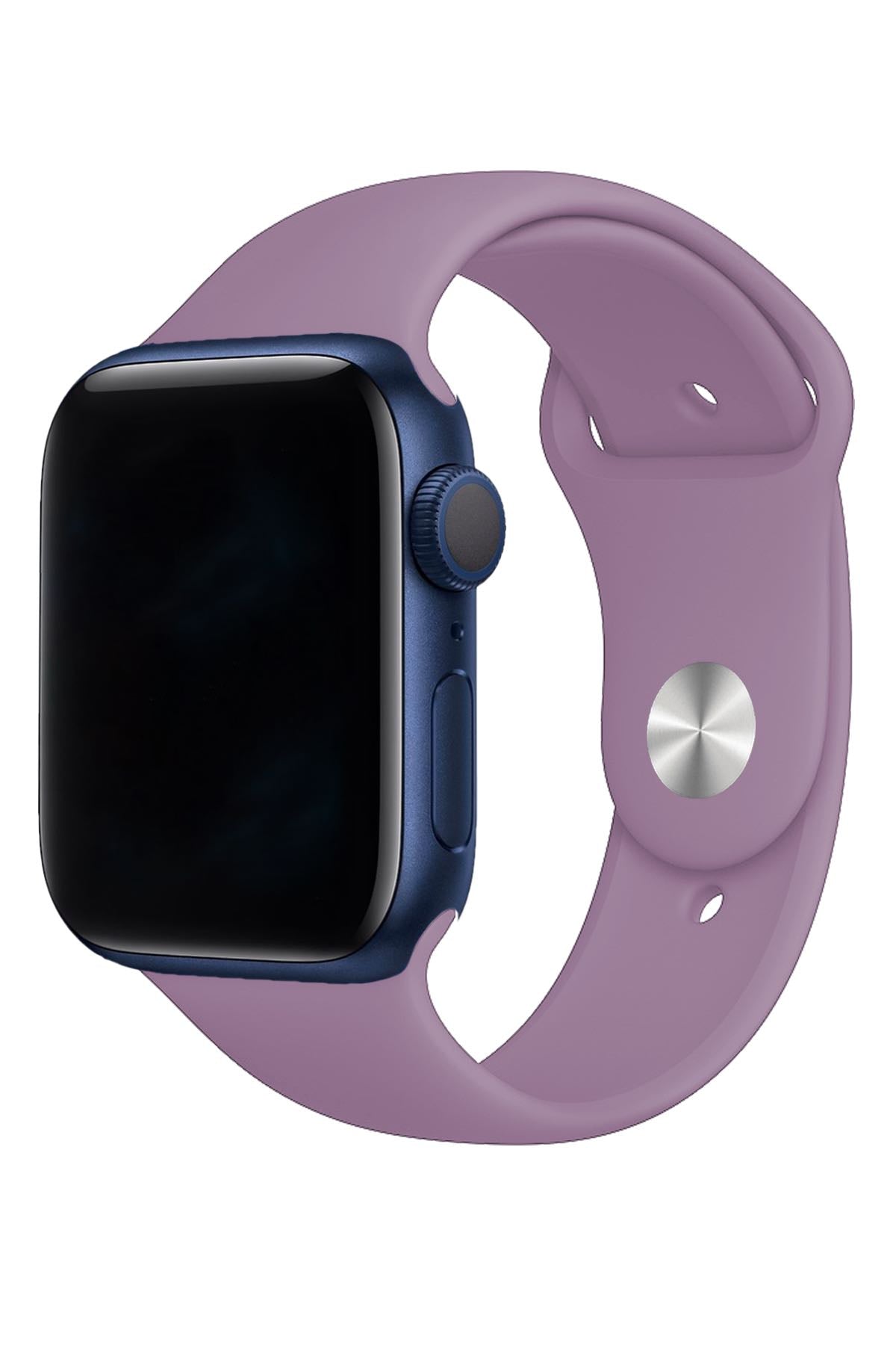 Apple Watch Uyumlu Silikon Spor Kordon Lavanta  bikordon