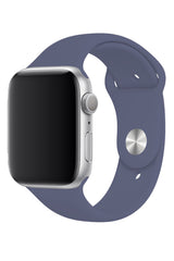 Apple Watch Uyumlu Silikon Spor Kordon Lavanta Gri