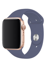 Apple Watch Uyumlu Silikon Spor Kordon Lavanta Gri