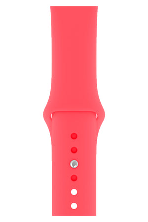 Apple Watch Uyumlu Silikon Spor Kordon Nar Çiçeği  bikordon