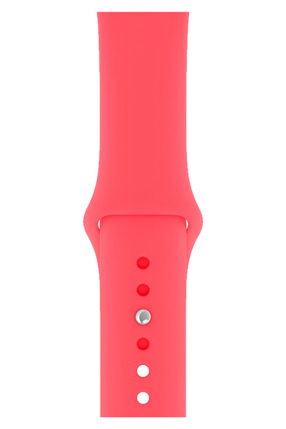 Apple Watch Uyumlu Silikon Spor Kordon Nar Çiçeği  bikordon