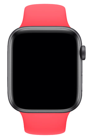 Apple Watch Uyumlu Silikon Spor Kordon Nar Çiçeği  bikordon