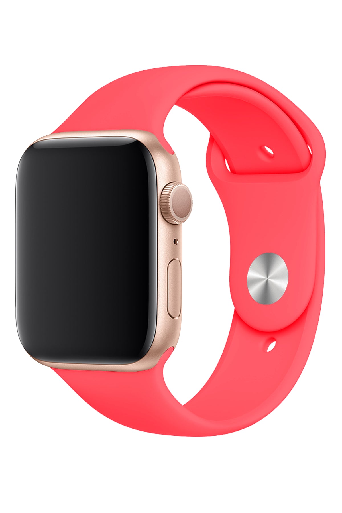 Apple Watch Uyumlu Silikon Spor Kordon Nar Çiçeği  bikordon