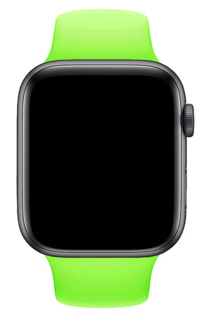 Apple Watch Uyumlu Silikon Spor Kordon Neon Yeşil  bikordon