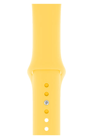 Apple Watch Uyumlu Silikon Spor Kordon Pastel Sarı