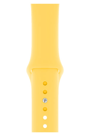 Apple Watch Uyumlu Silikon Spor Kordon Pastel Sarı  bikordon